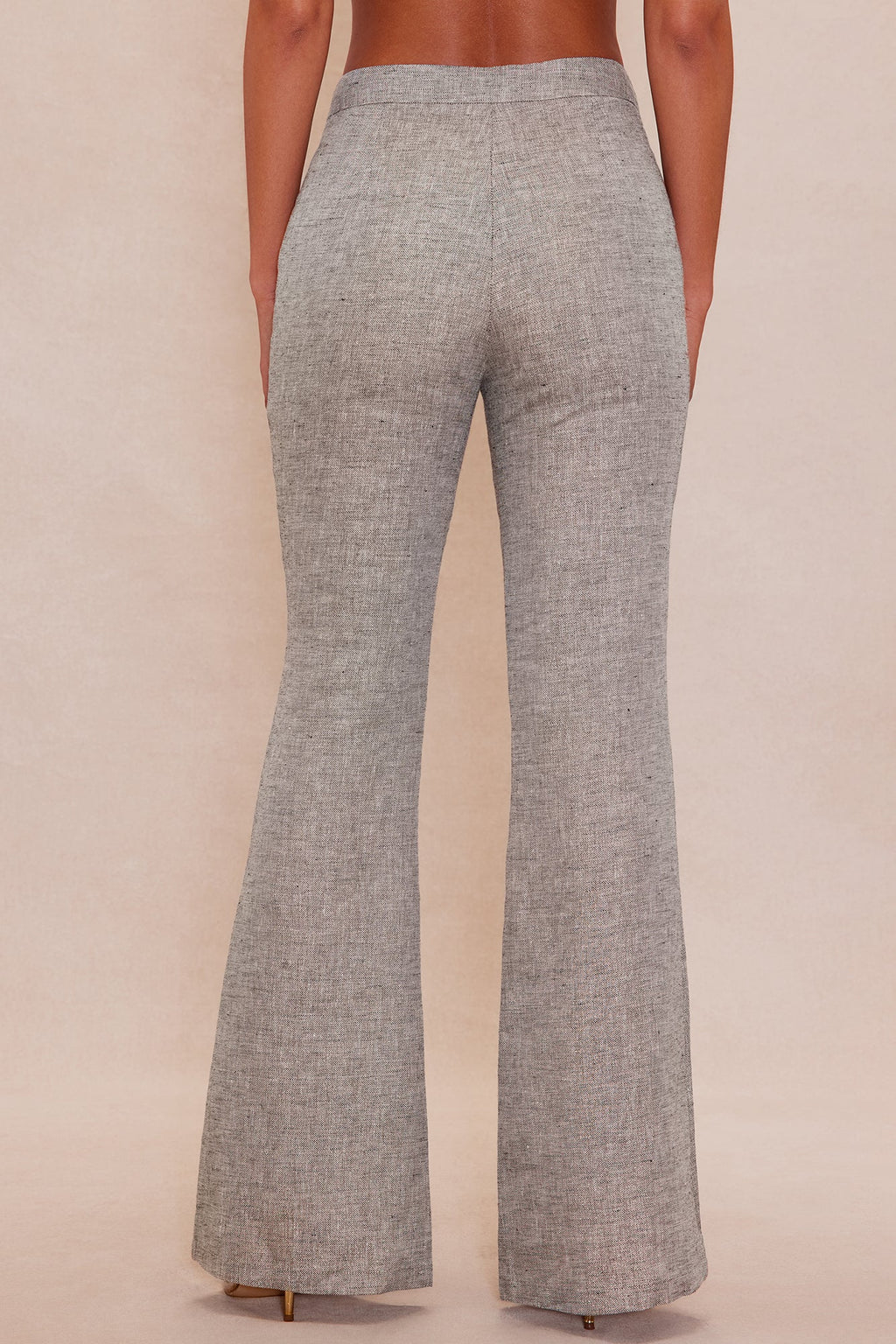 Danielle Metallic Flare Pant - Grey/combo
