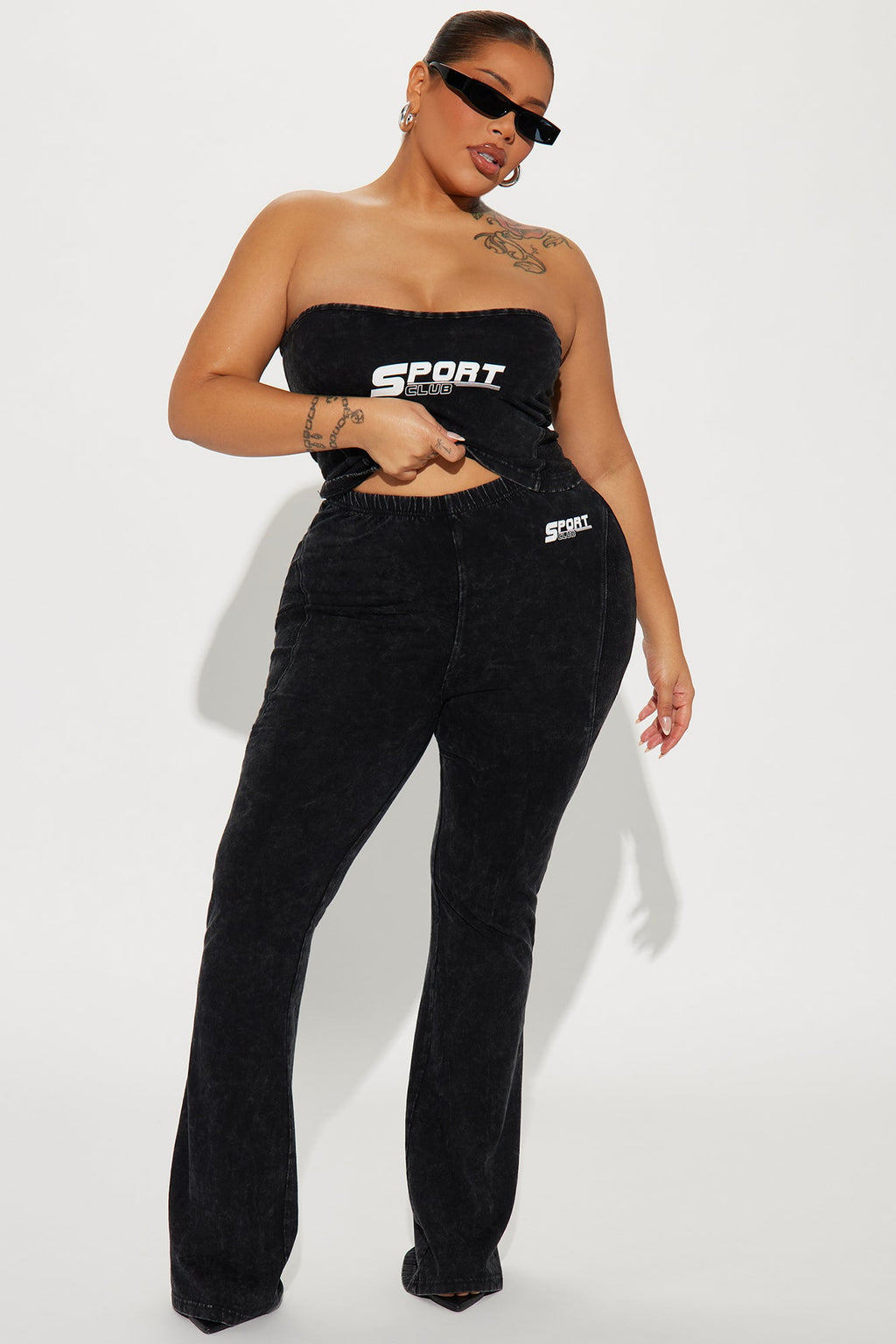 Game Changer Sporty Washed Tube Top - Black Wash