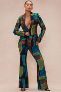 Mason Pant Suit Set - Blue/combo