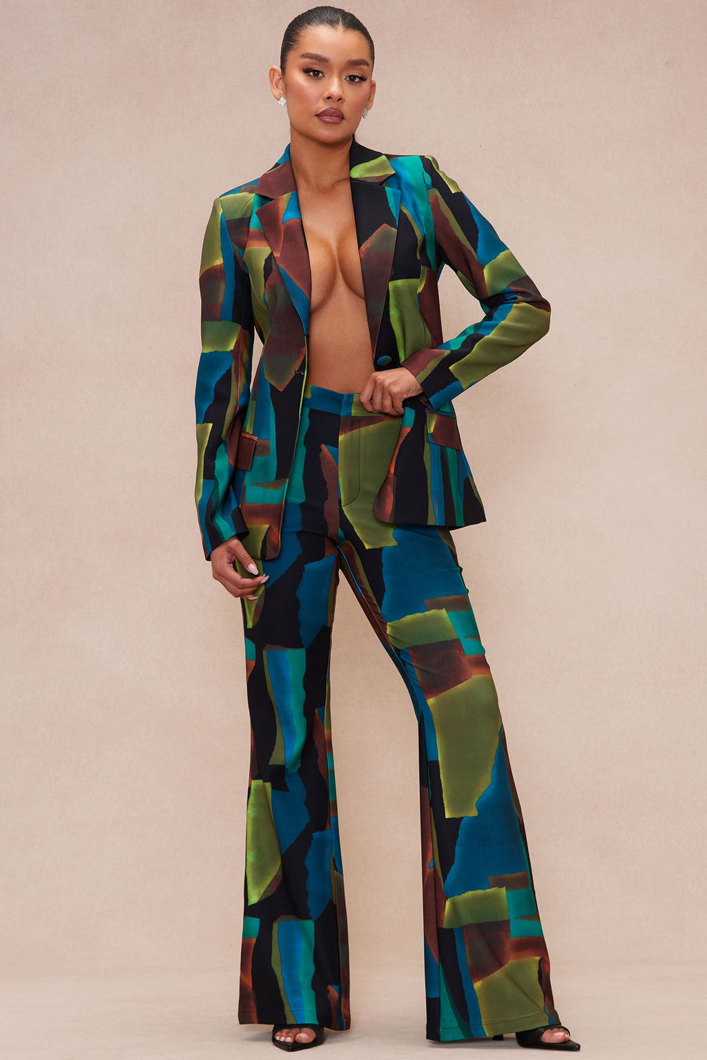 Mason Pant Suit Set - Blue/combo