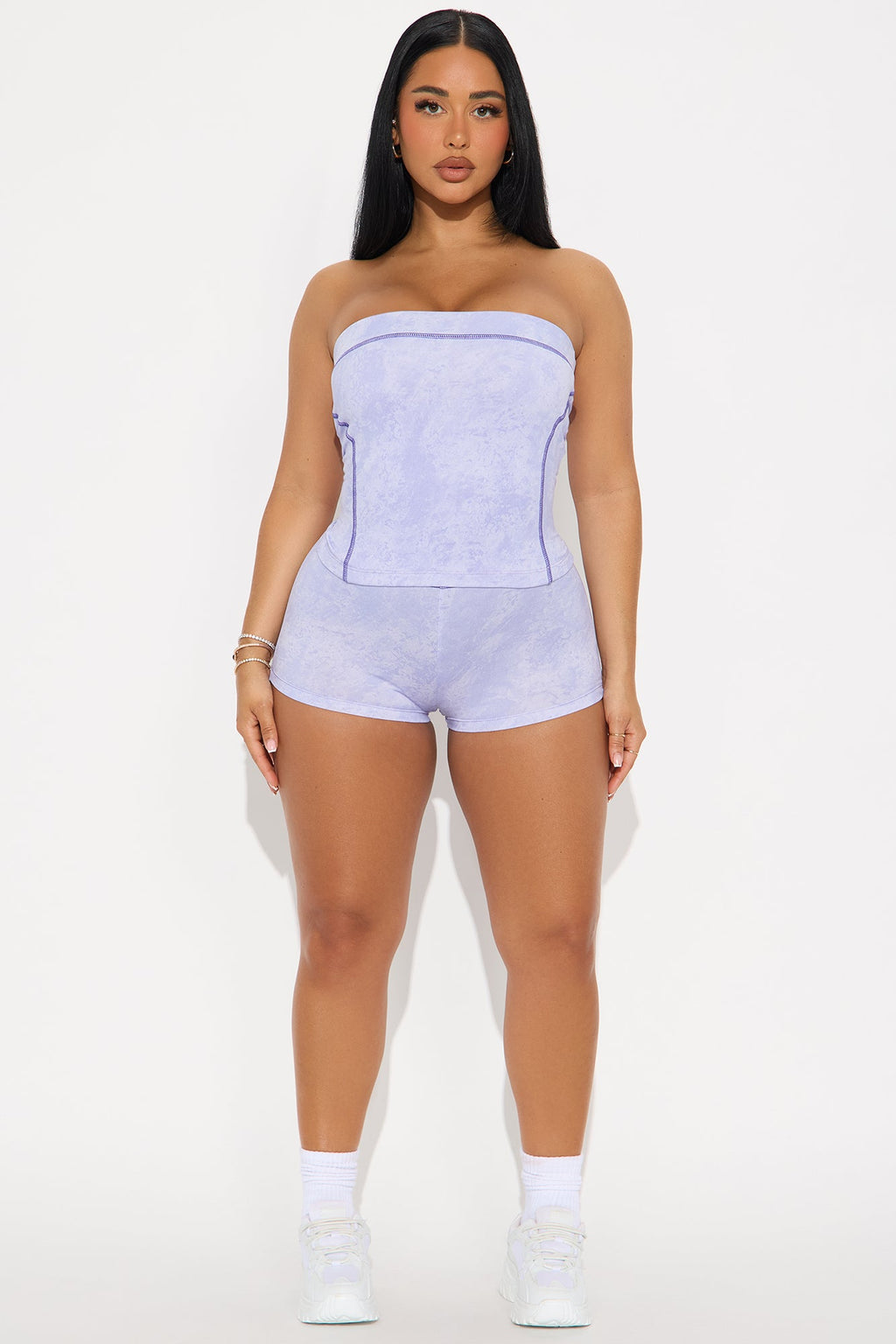 Angie Tube Top Short Set - Lilac