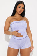Angie Tube Top Short Set - Lilac