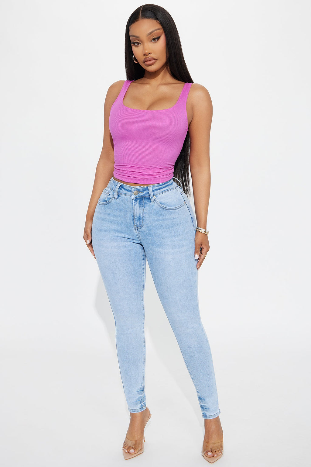 Kalisha Stretch Skinny Jeans - Light Wash