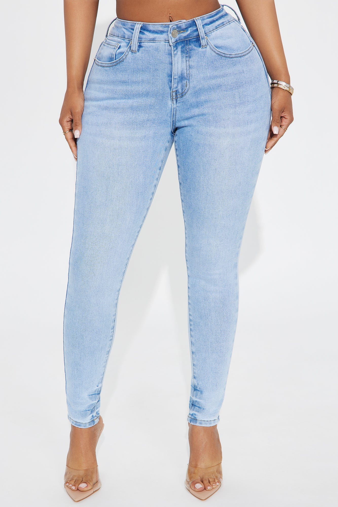 Kalisha Stretch Skinny Jeans - Light Wash