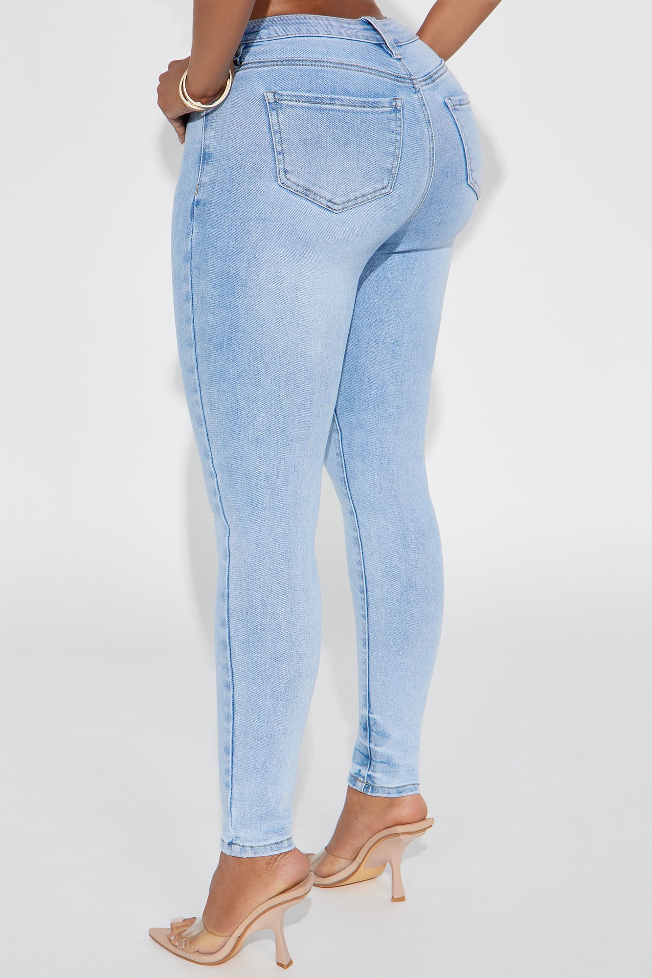 Kalisha Stretch Skinny Jeans - Light Wash