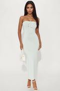 Presley Tie Front Maxi Dress - Mint