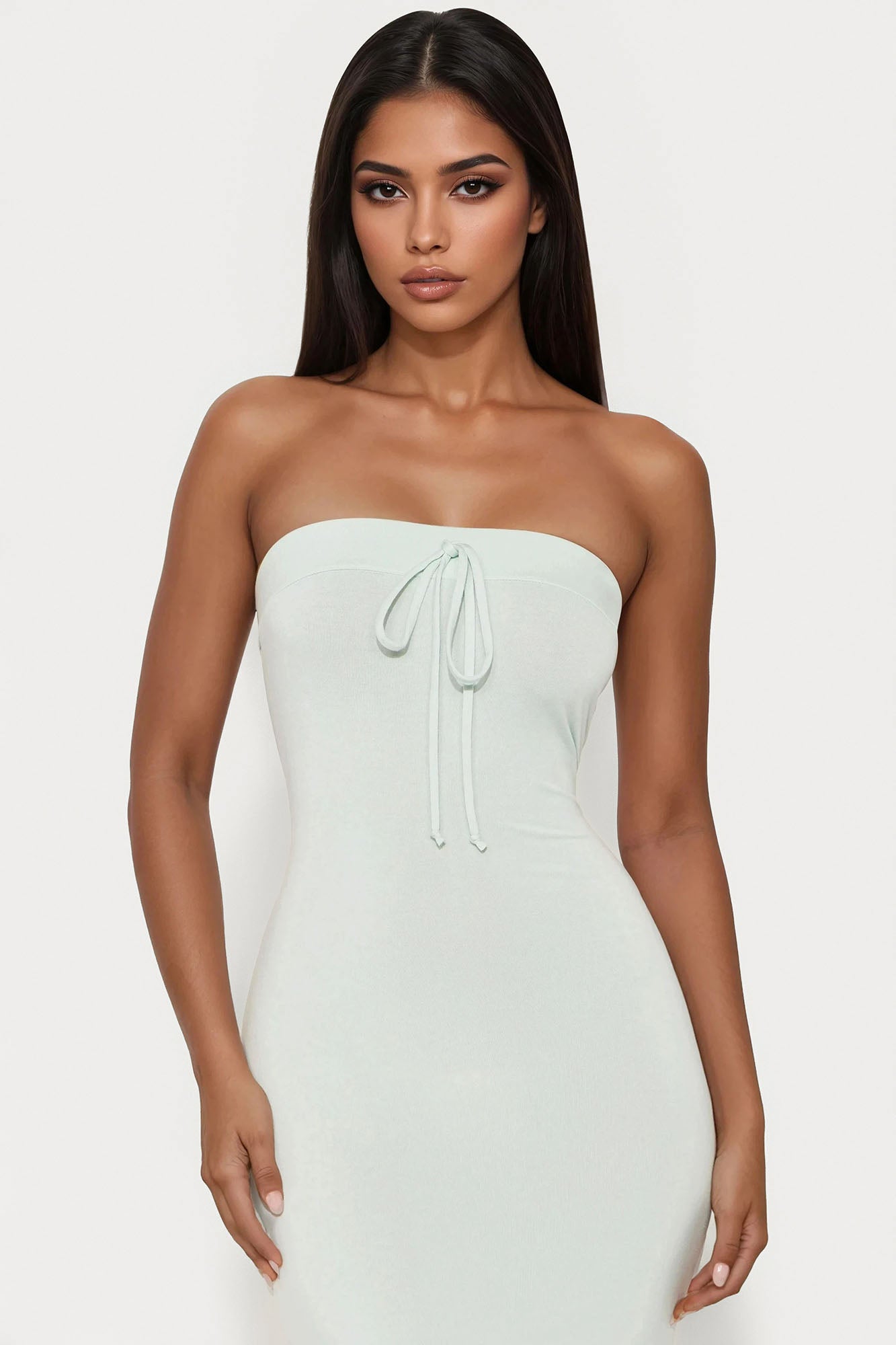 Presley Tie Front Maxi Dress - Mint