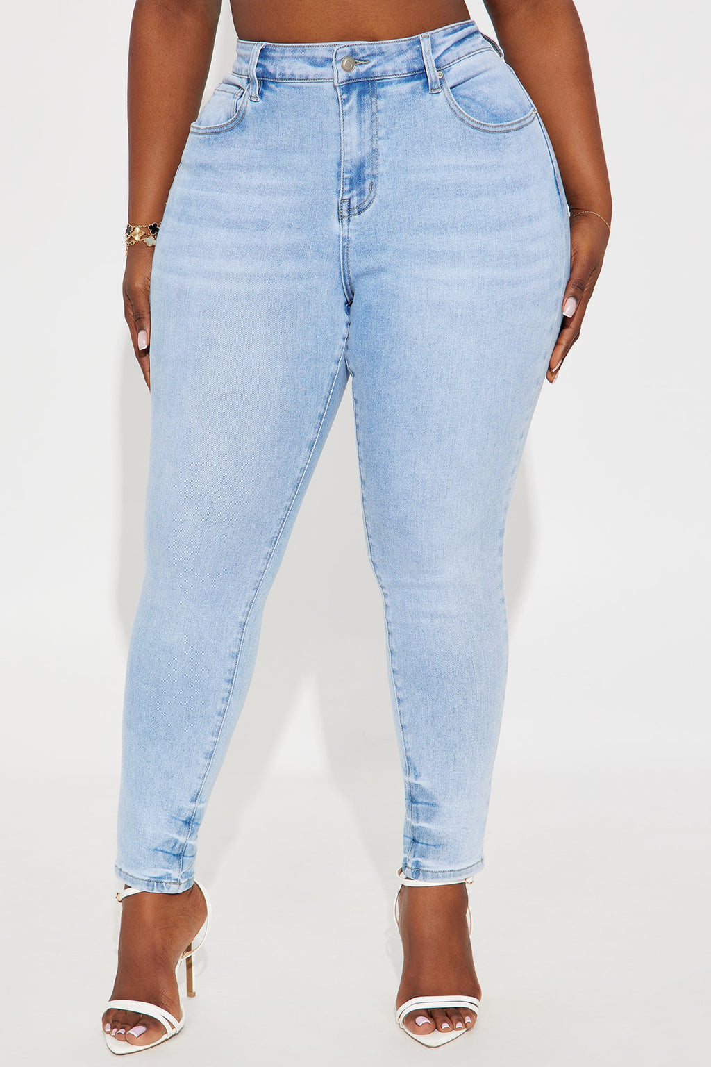 Kalisha Stretch Skinny Jeans - Light Wash
