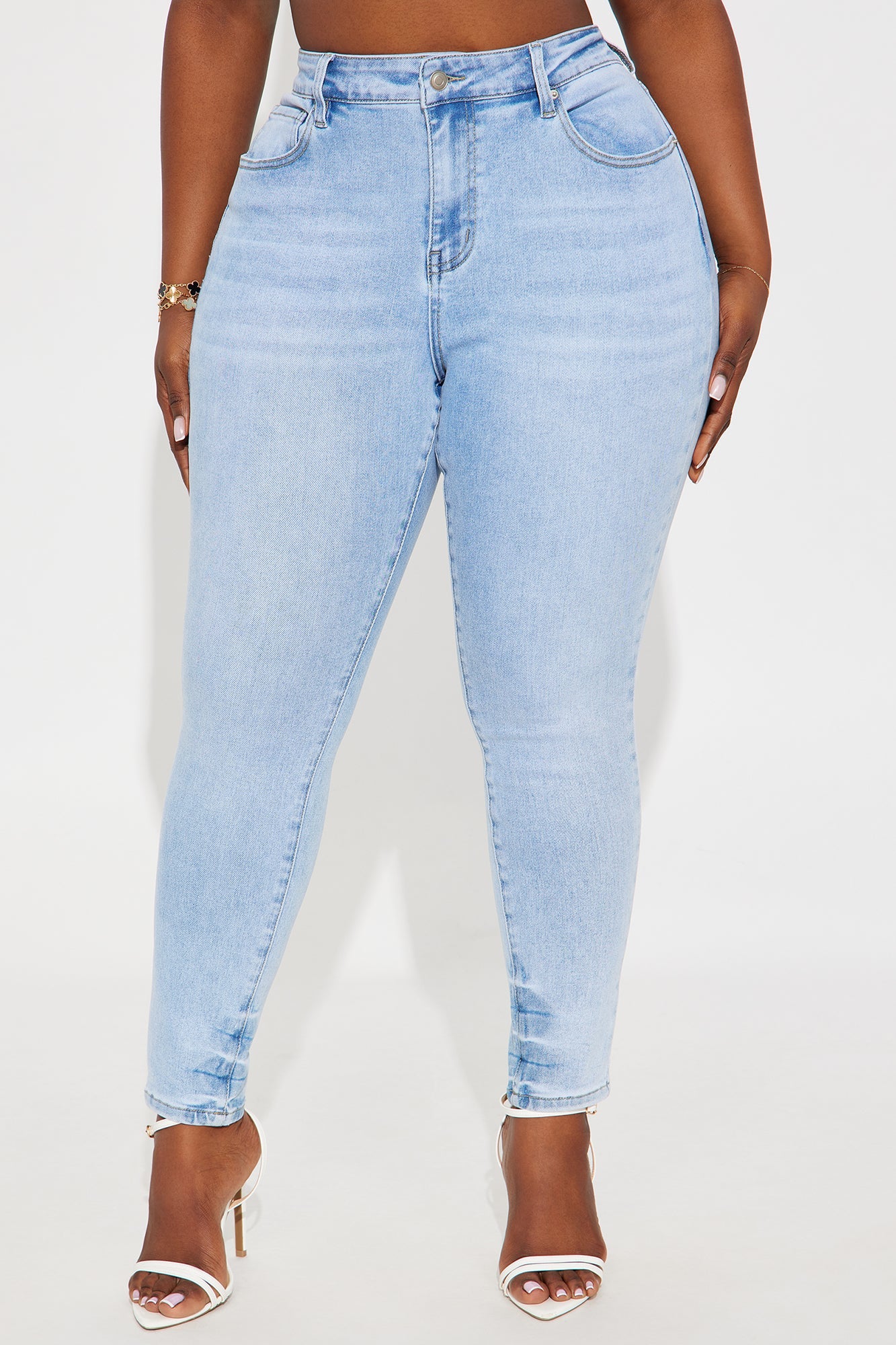Kalisha Stretch Skinny Jeans - Light Wash