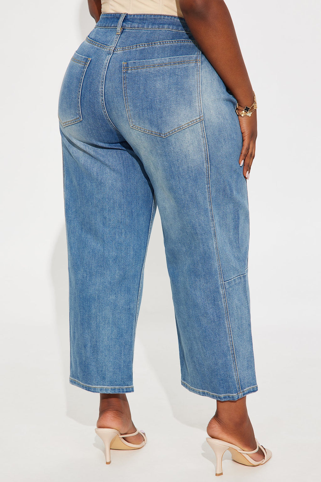Overdrive Cropped Wide Leg Jeans - Medium Wash