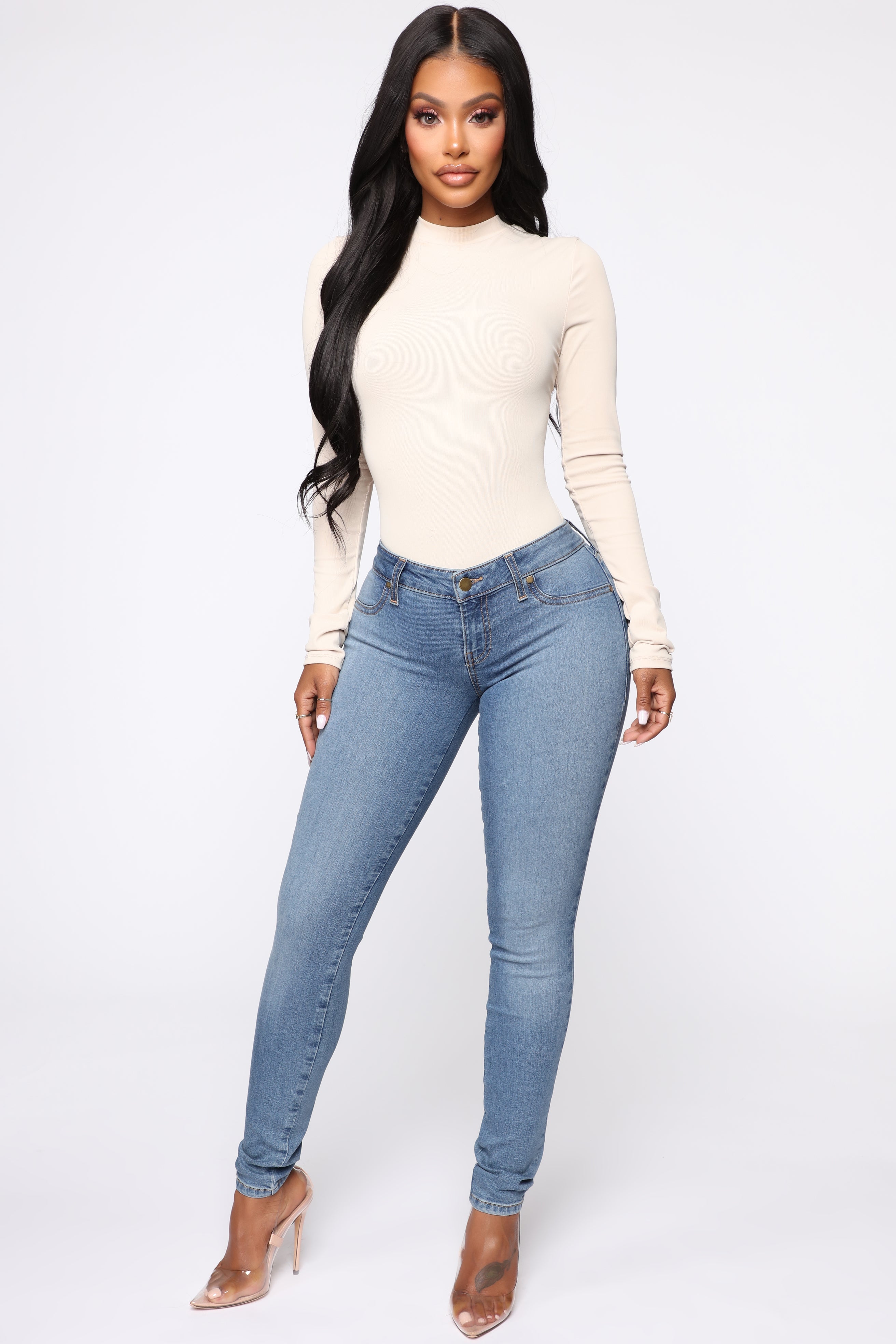 Flex Game Strong Low Rise Skinny Jeans - Light Blue Wash