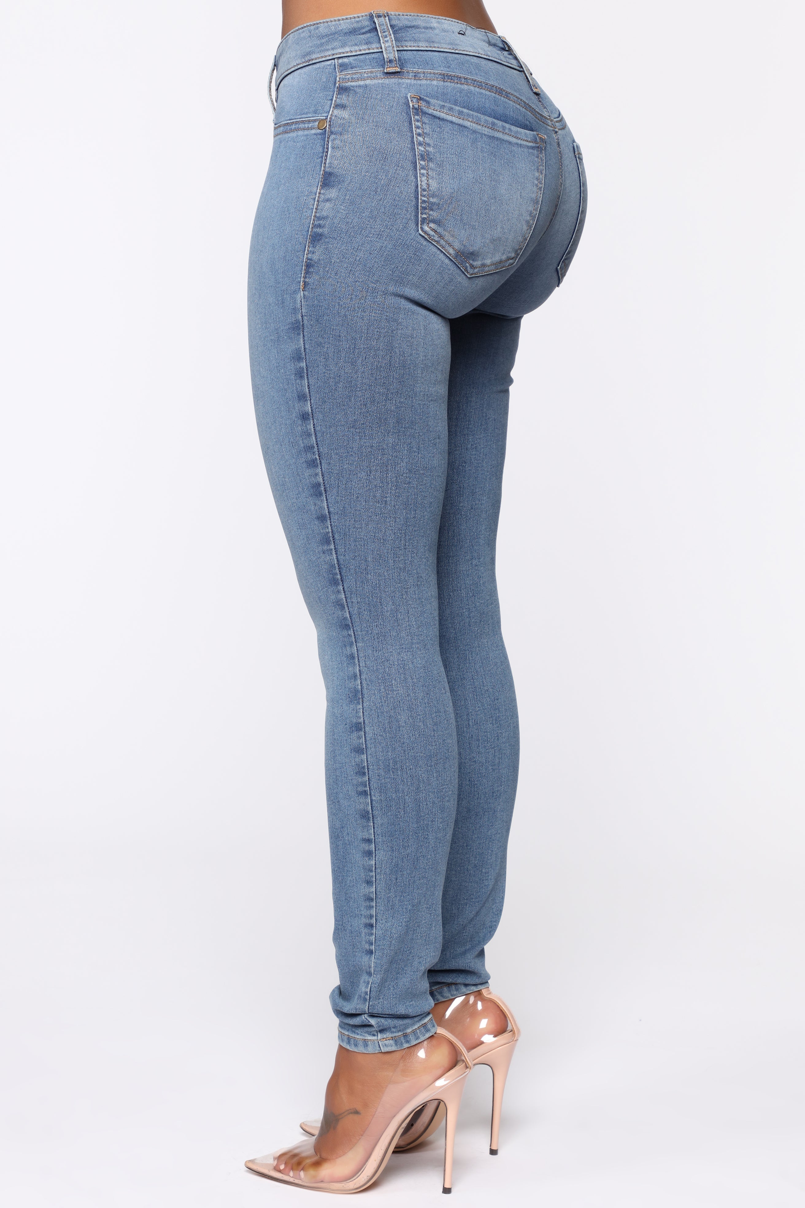 Flex Game Strong Low Rise Skinny Jeans - Light Blue Wash