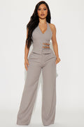 Brielle Pant Set - Grey