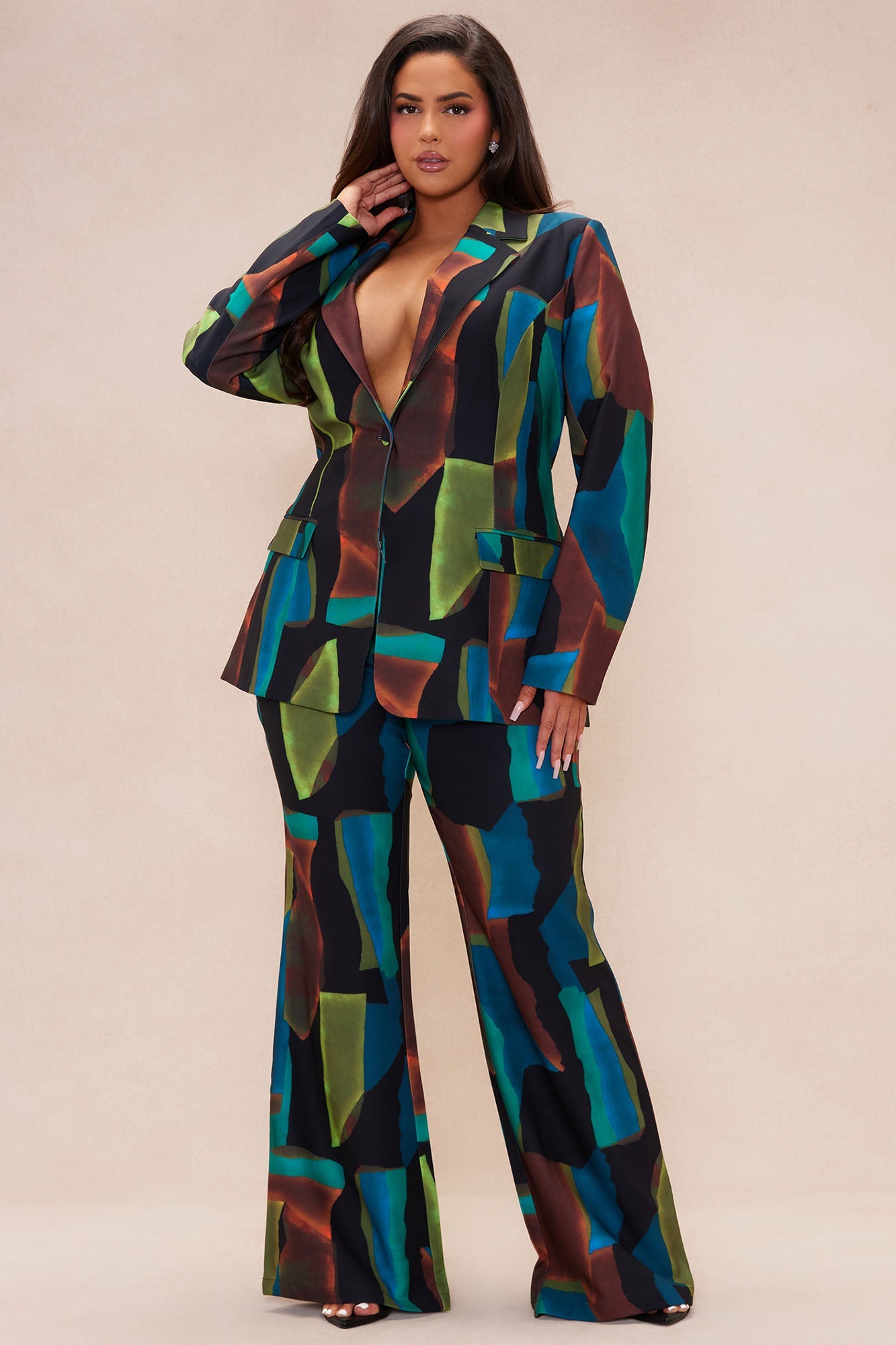 Mason Pant Suit Set - Blue/combo