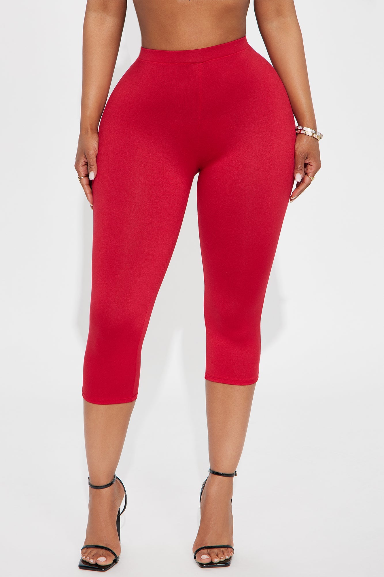 Just A Sip Capri Legging - Red