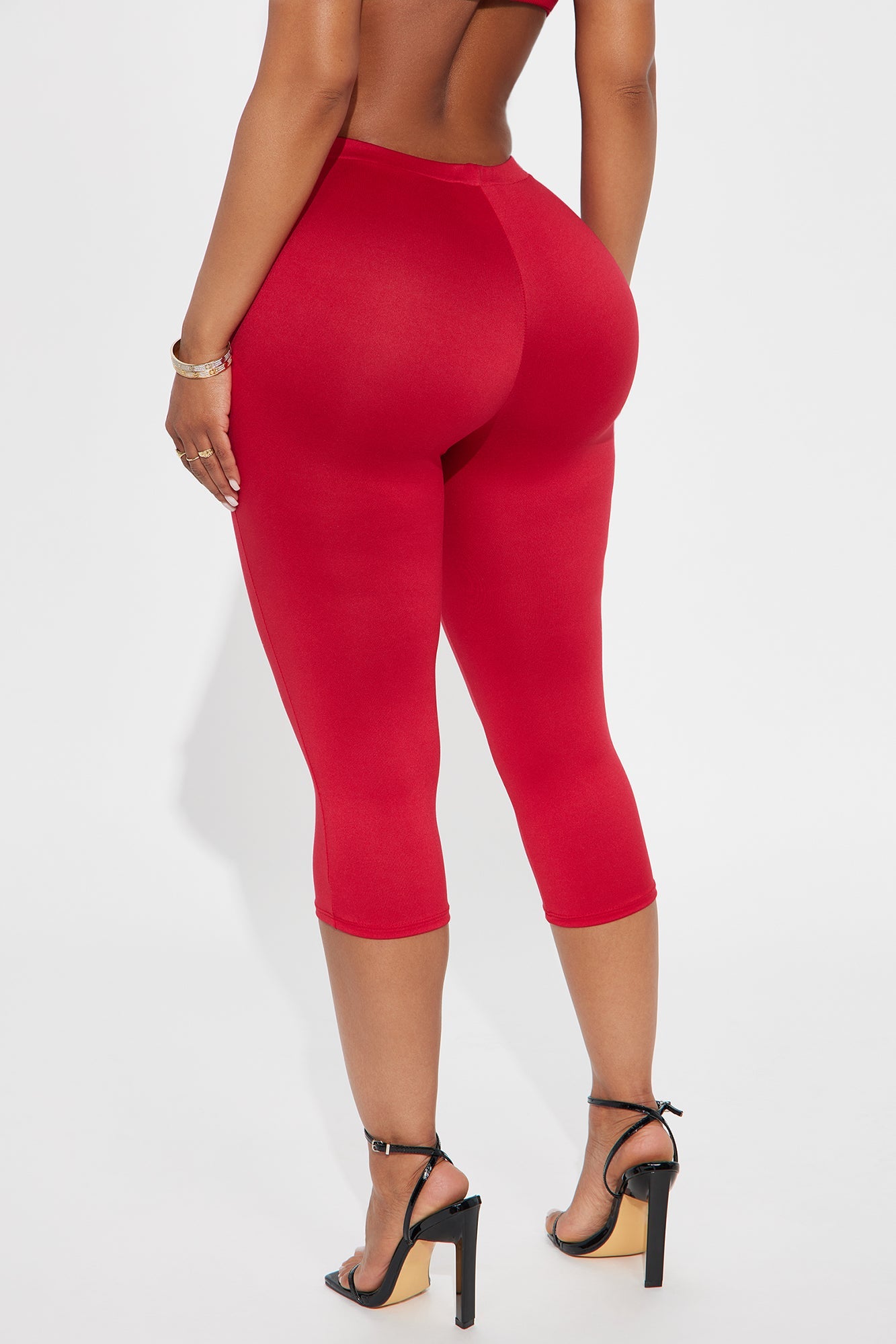 Just A Sip Capri Legging - Red