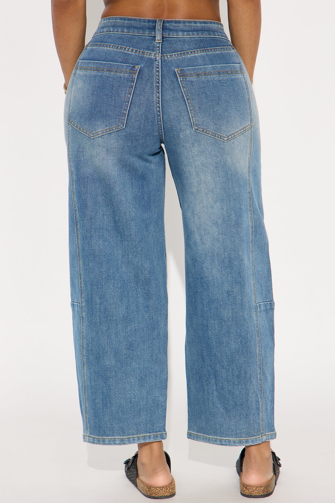 Overdrive Cropped Wide Leg Jeans - Medium Wash