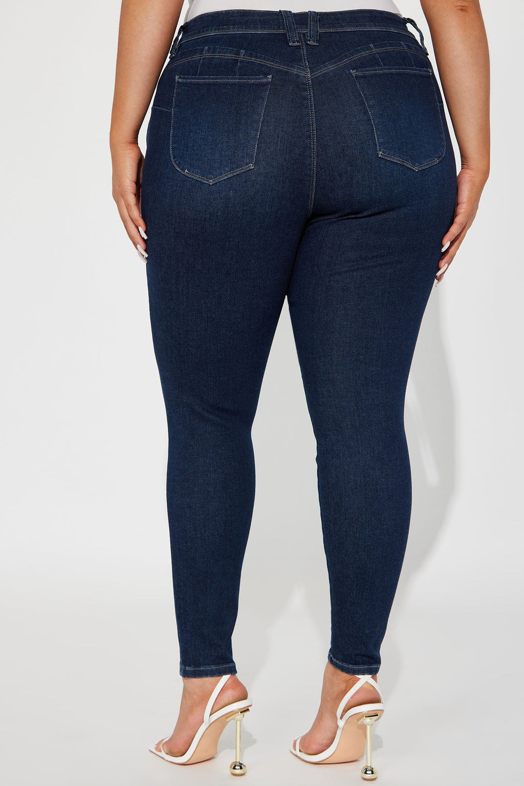 Look At My Curves Booty Lifter Skinny Jean - Dark Wash