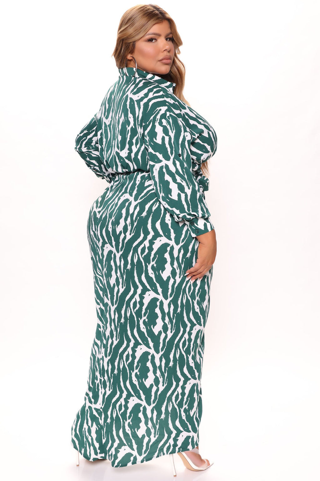 Safari Vibes Maxi Dress - Green/combo