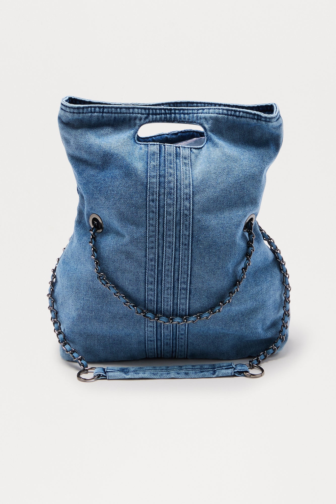Out With The Girls Denim Shoulder Bag - Denim