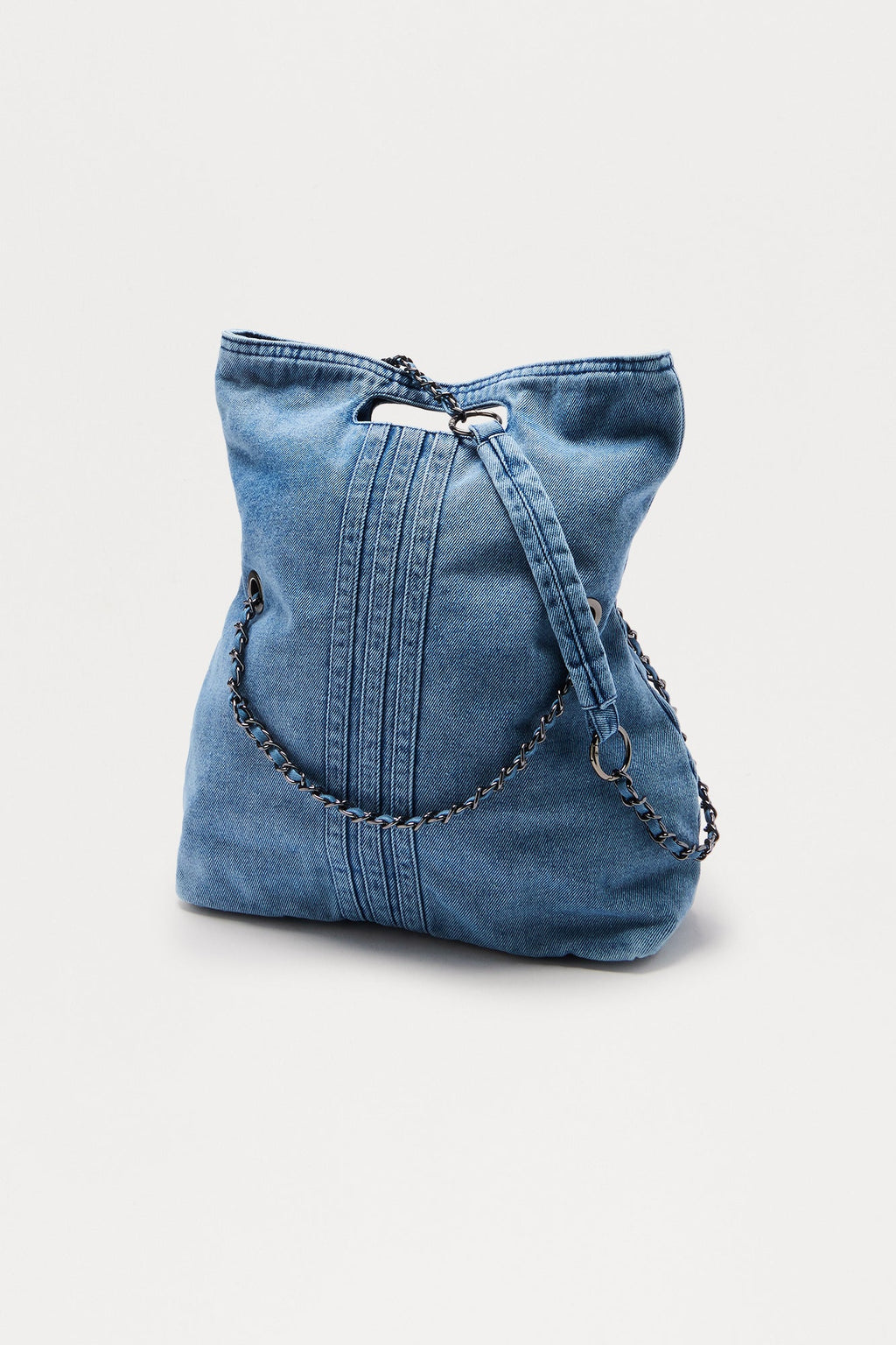 Out With The Girls Denim Shoulder Bag - Denim