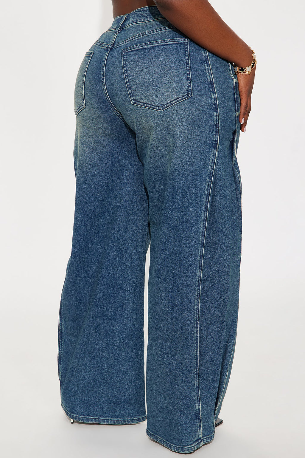 Berlin Baby Loose Wide Leg Jeans - Dark Wash