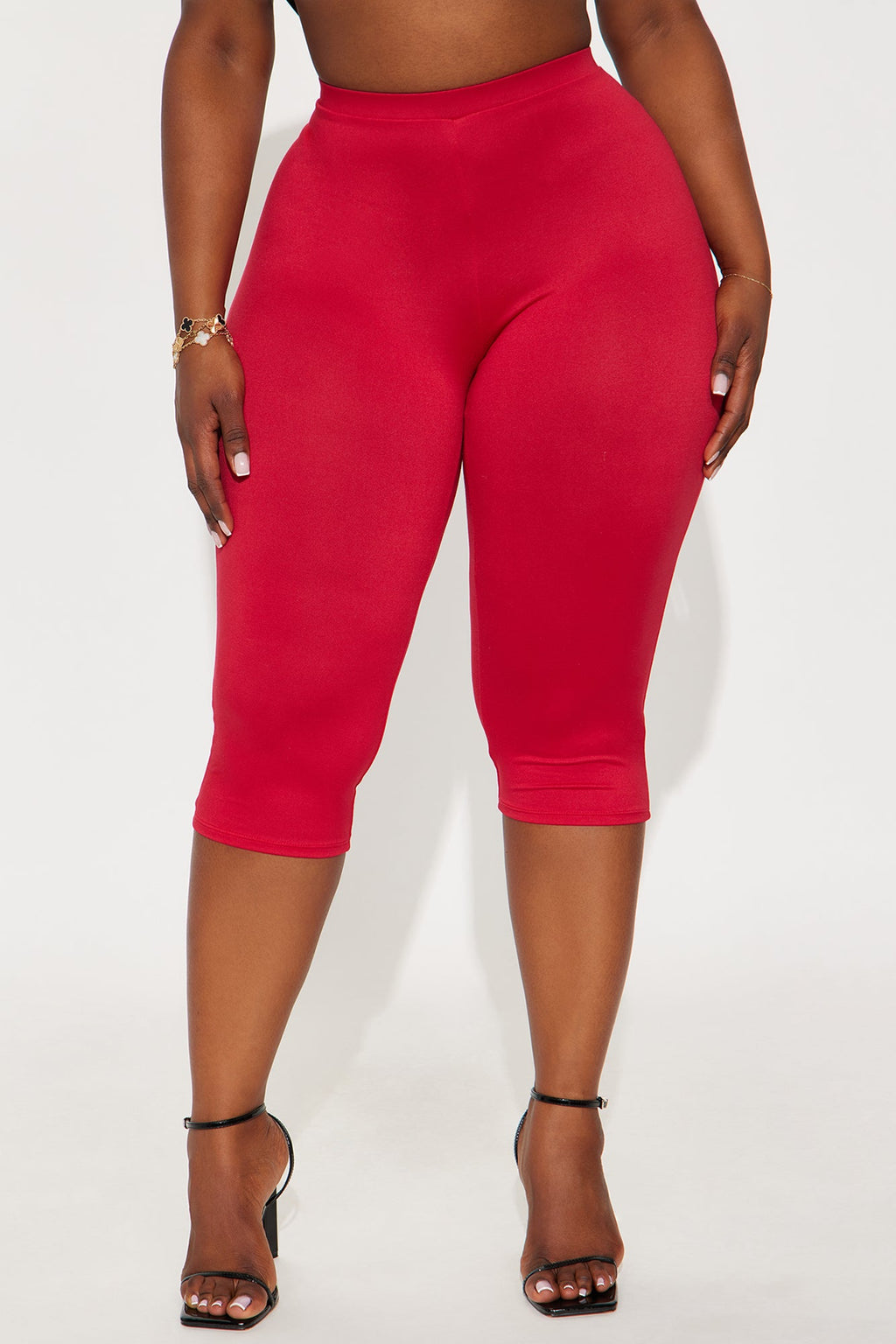 Just A Sip Capri Legging - Red