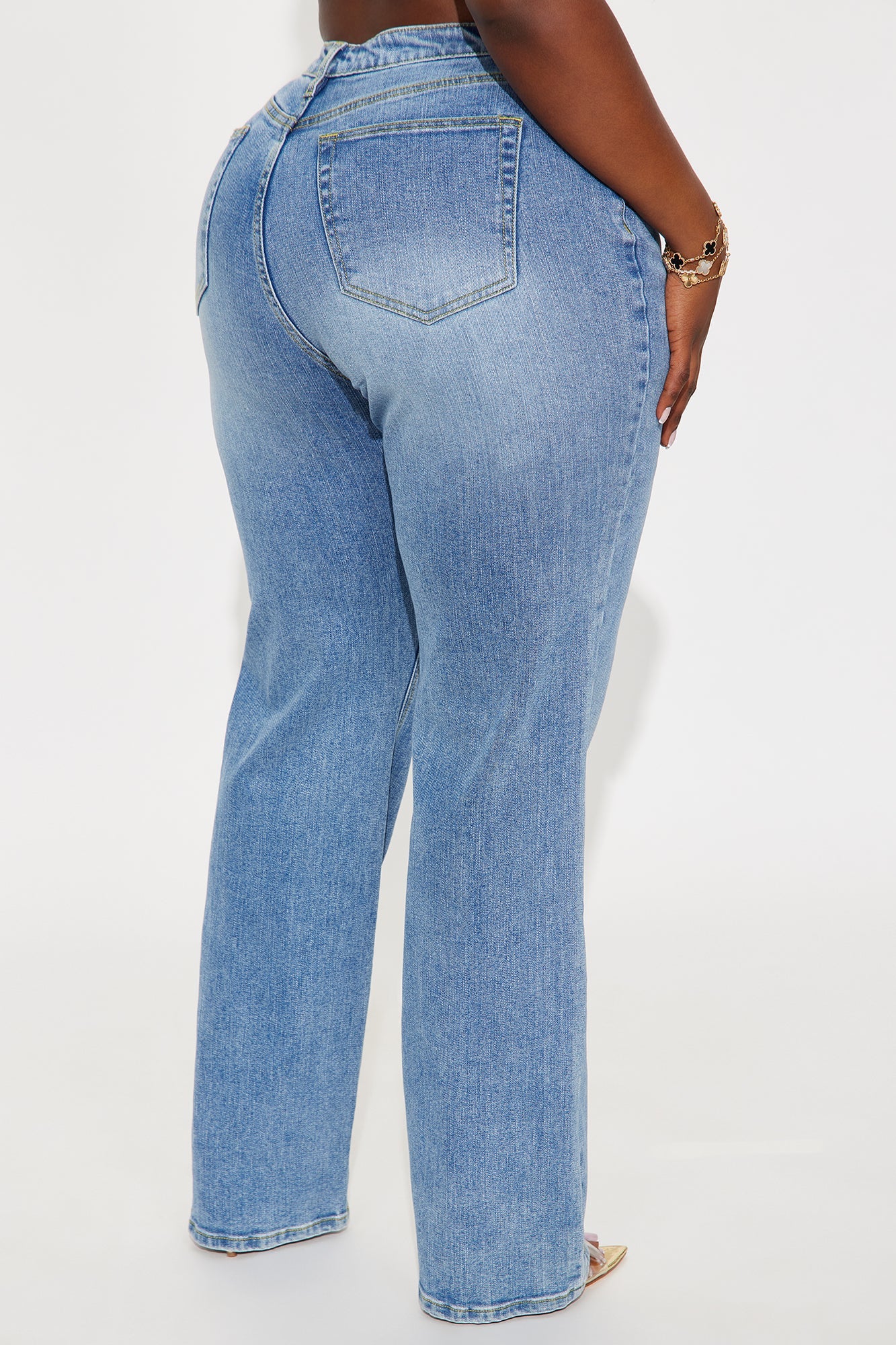 Tall Be Authentic Slouchy Stretch Straight Leg Jeans - Medium Blue Wash
