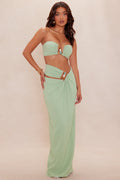 Tiki Lounge Texture Skirt Set - Sage