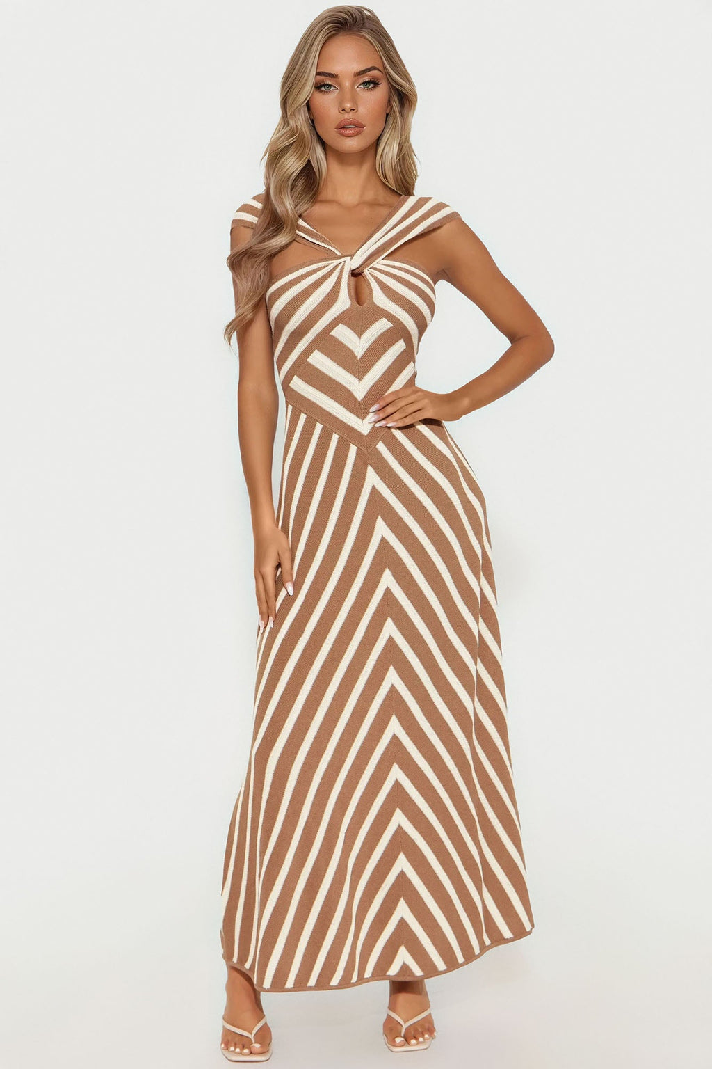 Sahara Maxi Dress - Mocha/combo