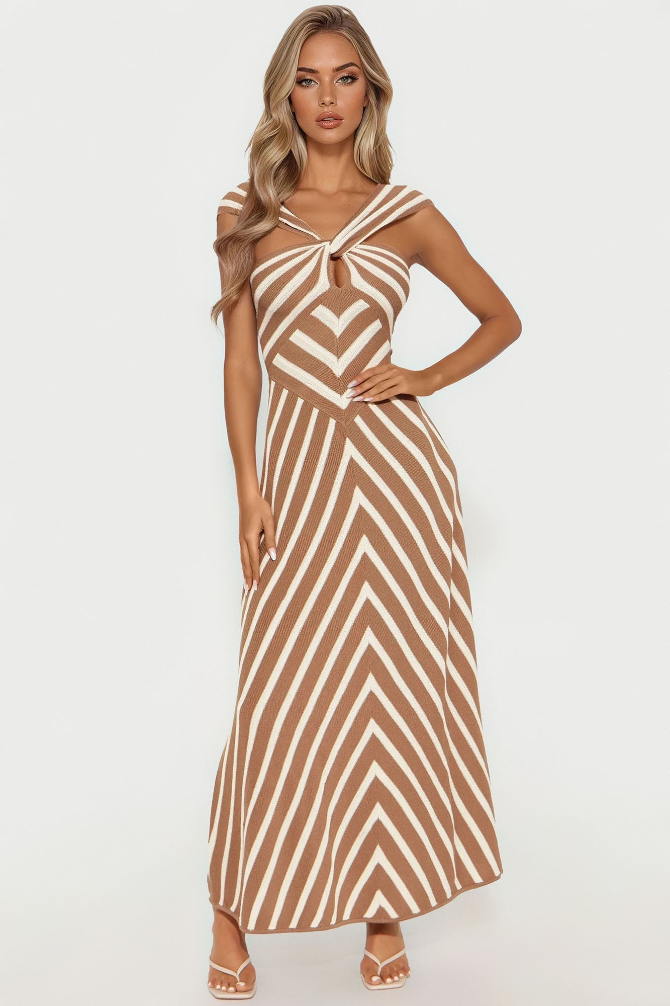 Sahara Maxi Dress - Mocha/combo
