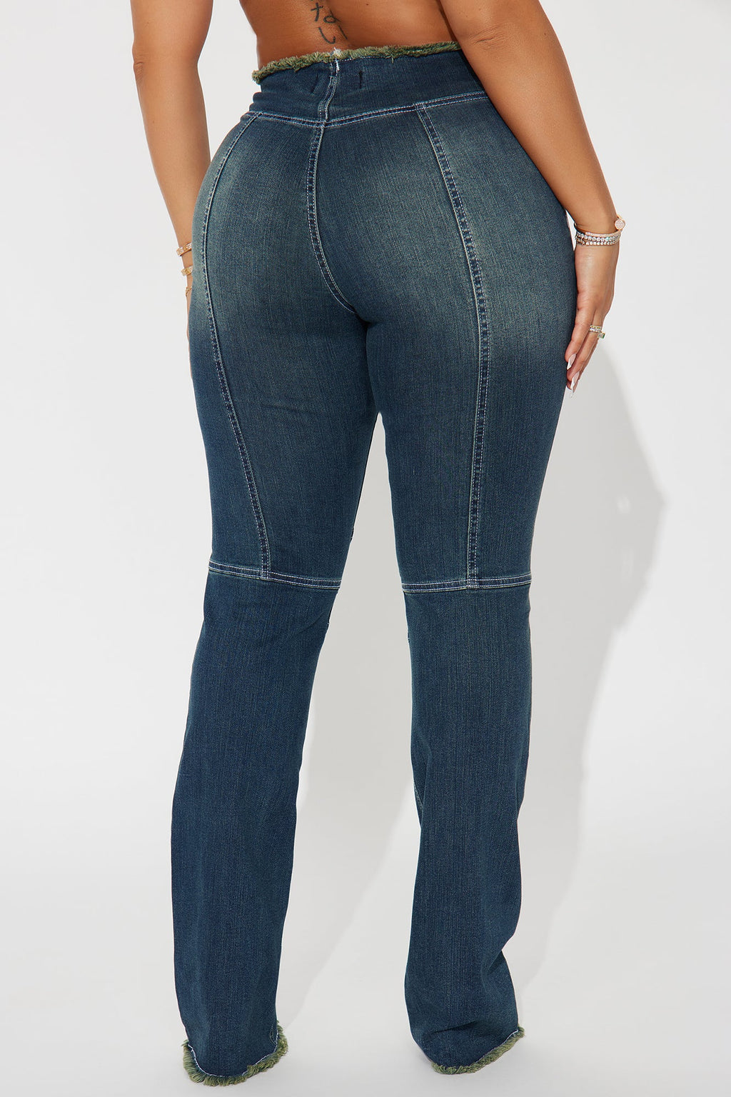 One Of Those Moments Moto Stretch Bootcut Jeans - Dark Wash