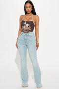 Breaking Some Rules Stretch Flare Jeans - Vintage Wash