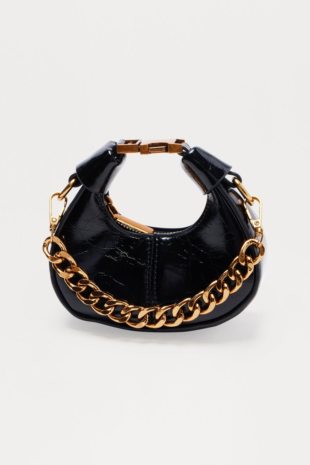 Lil' Link Mini Faux Leather Clutch - Black