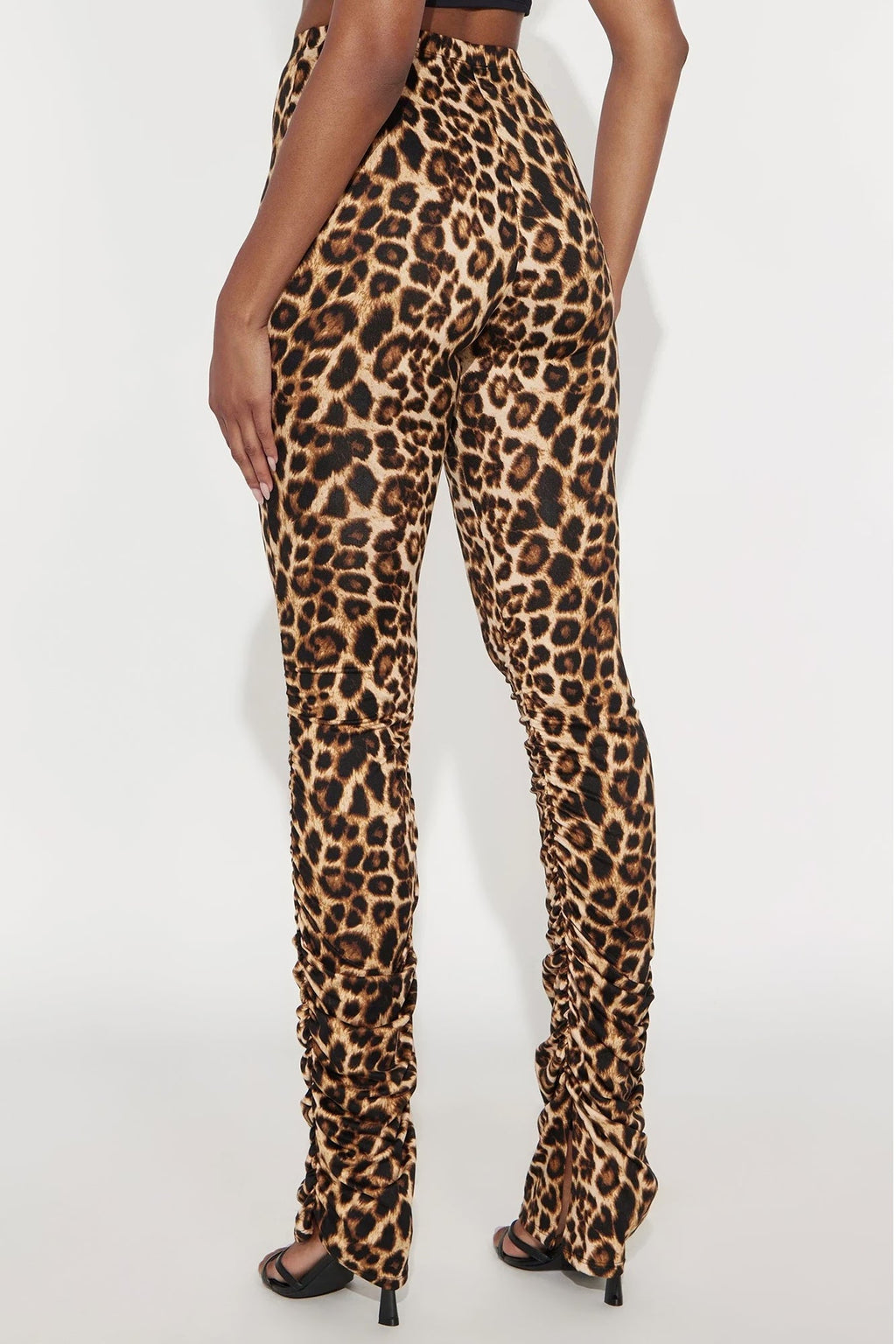 Labeled Leopard Stacked Skinny Pant - Leopard