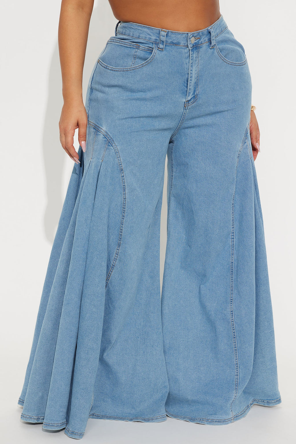 Kalinda Extreme Wide Leg Jeans - Medium Wash