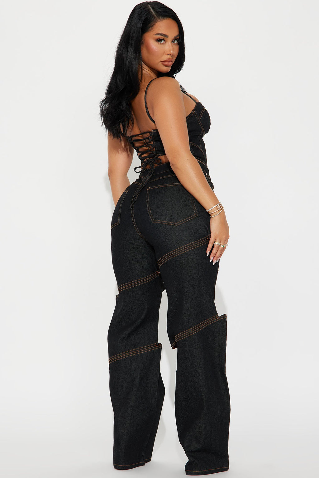 Jenny Denim Pant Set - Dark Wash