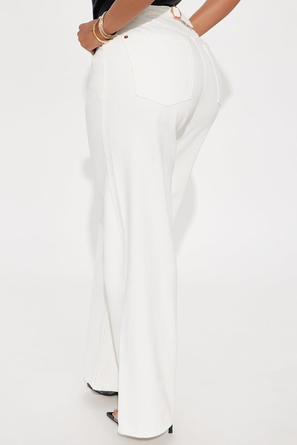 Virtue And Vice Wide Leg Baggy Jeans - White