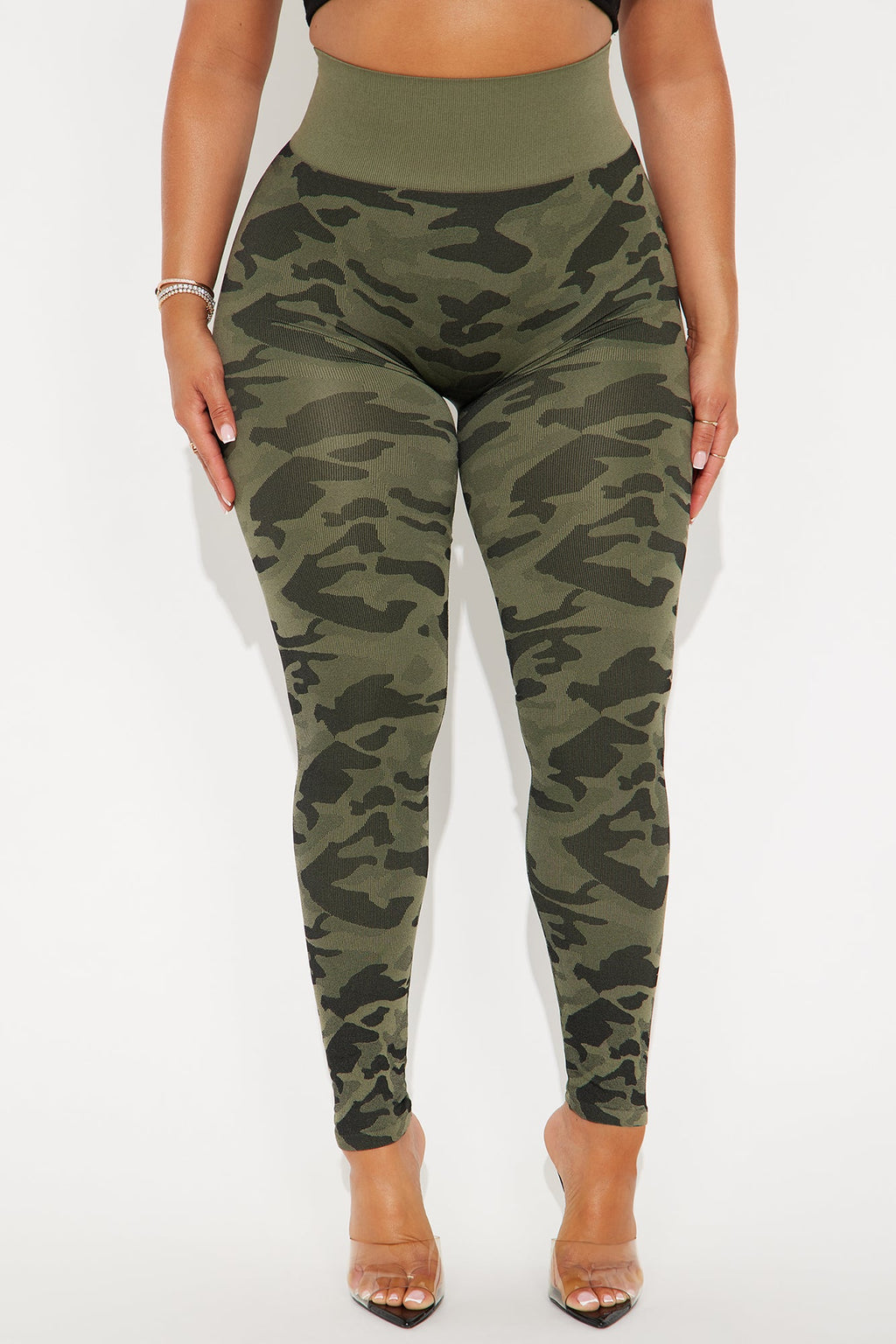 Kelly Seamless Camo Legging - Olive