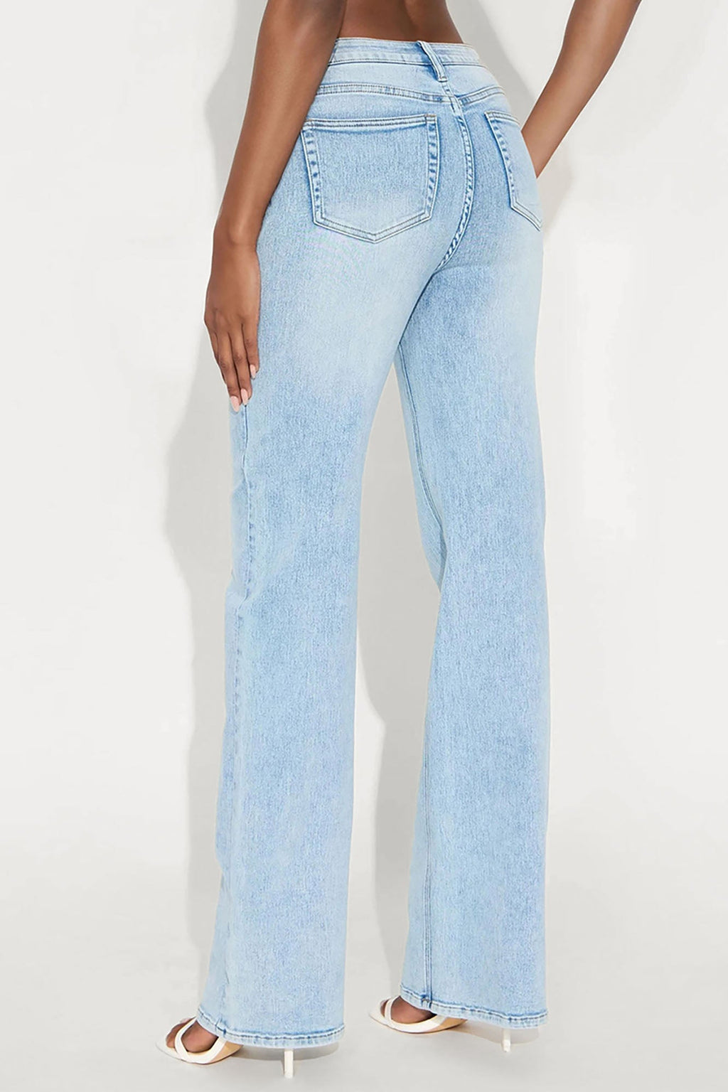 Tall Make My Day Stretch Wide Leg Jeans - Light Wash