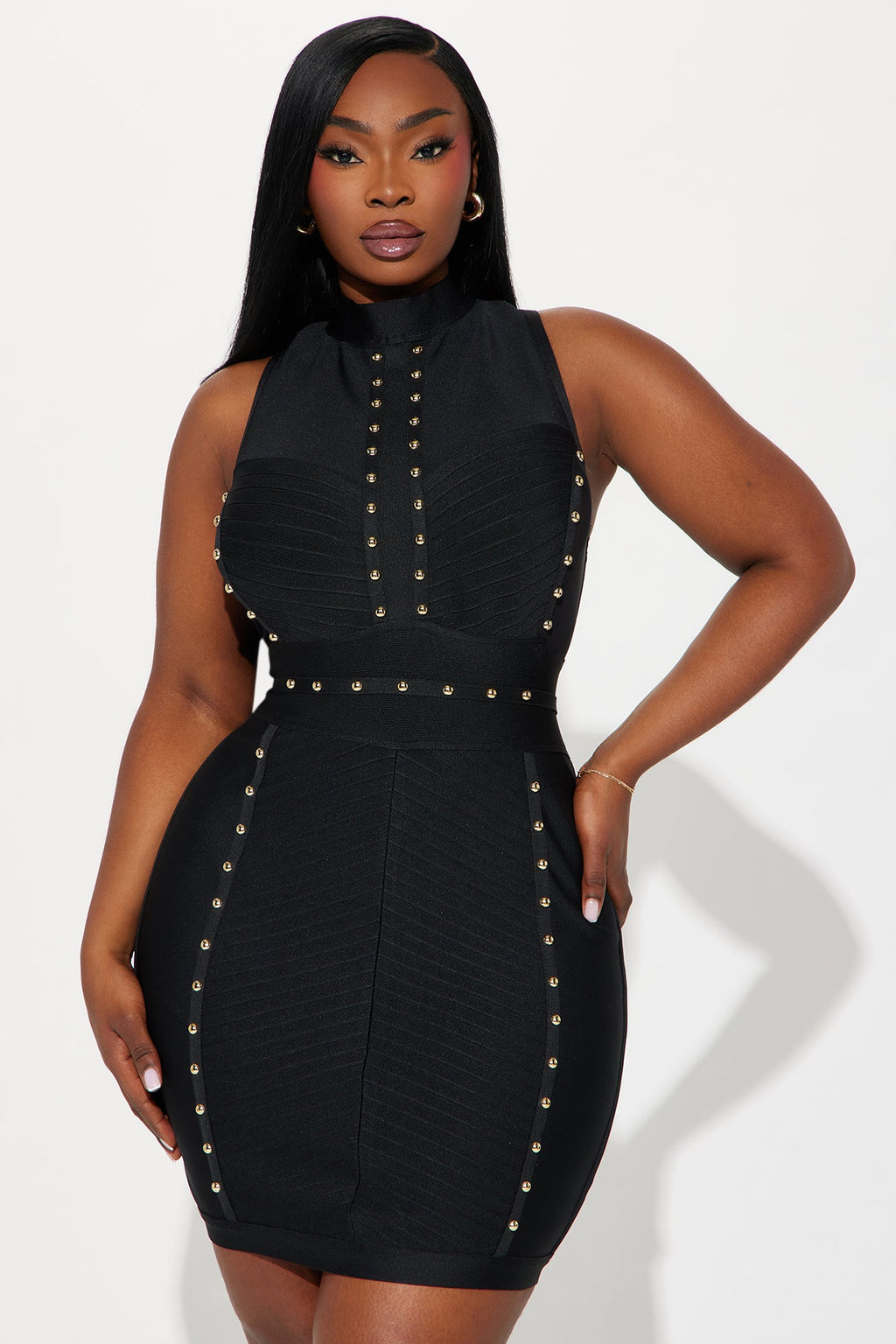 Nadia Bandage Mini Dress - Black