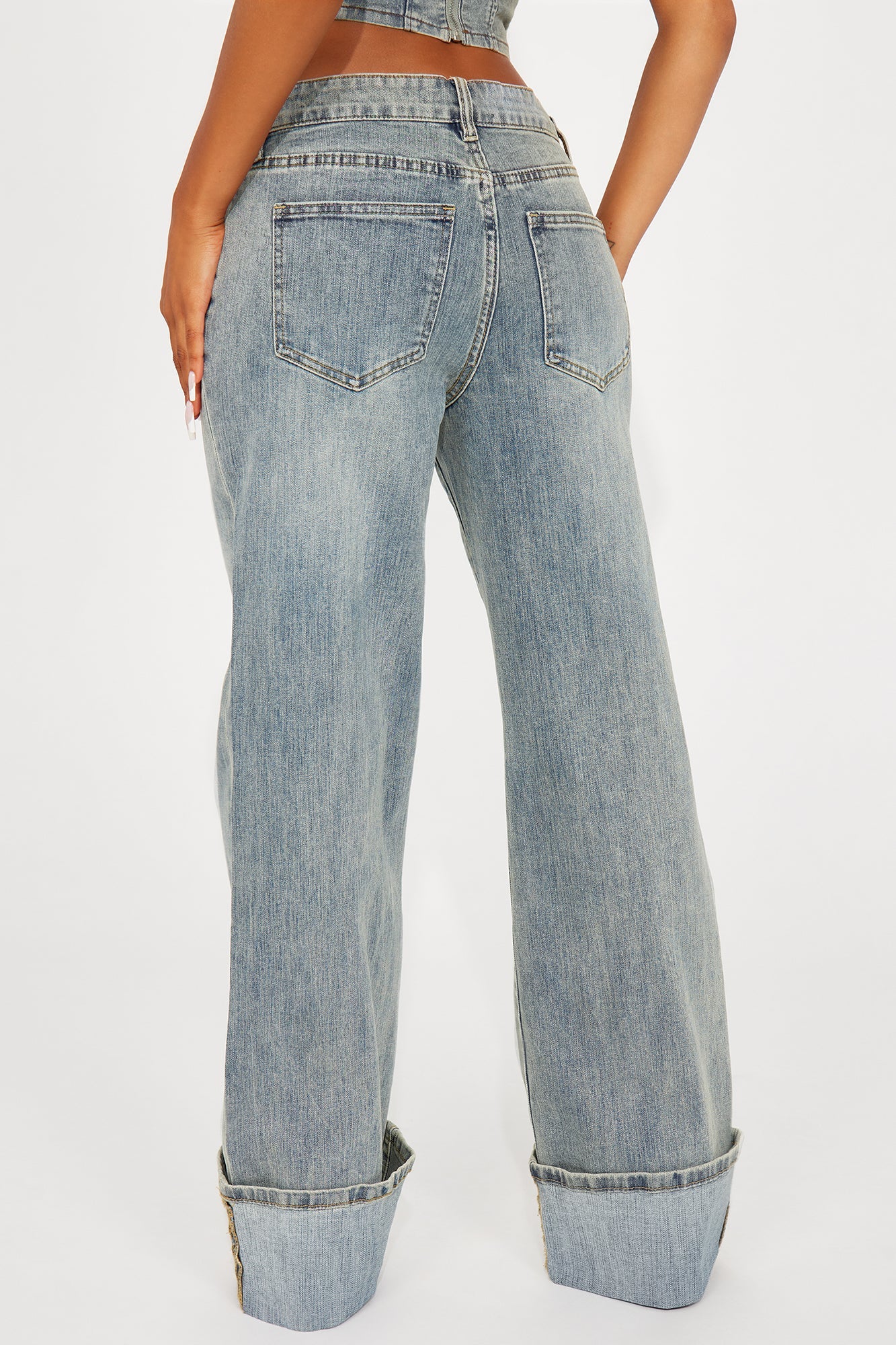 It's Clear To See Tinted Stretch Straight Leg Jeans - Vintage Wash