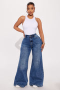 Bleecker Baby Wide Leg Jeans - Medium Wash