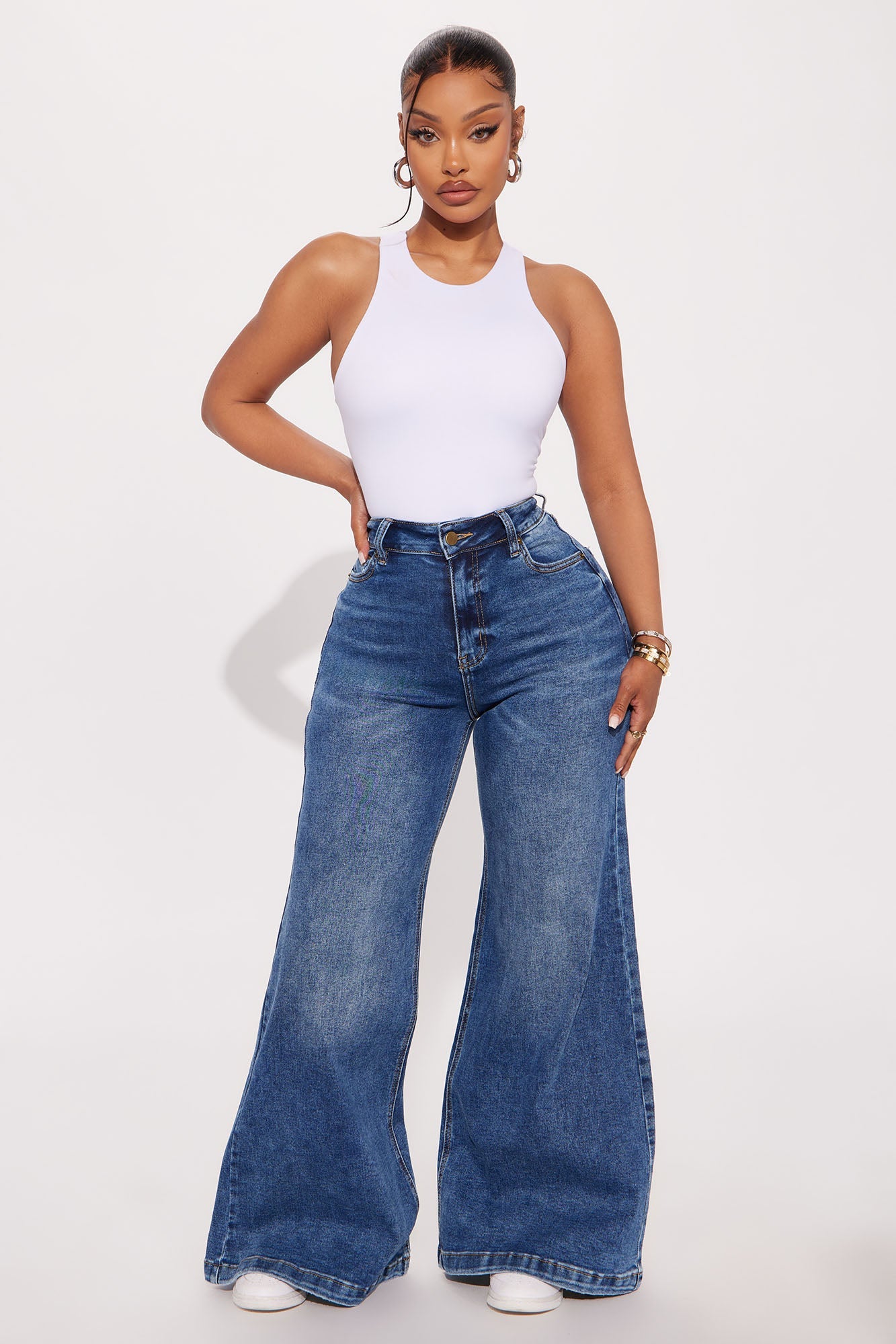 Bleecker Baby Wide Leg Jeans - Medium Wash