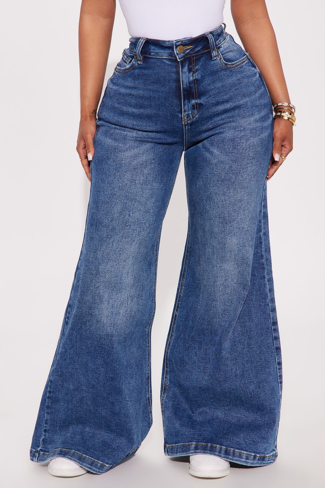 Bleecker Baby Wide Leg Jeans - Medium Wash