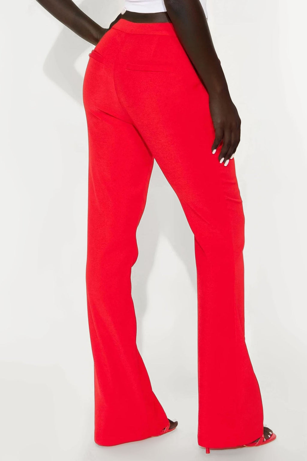 Breaking Even Flare Trouser - Red