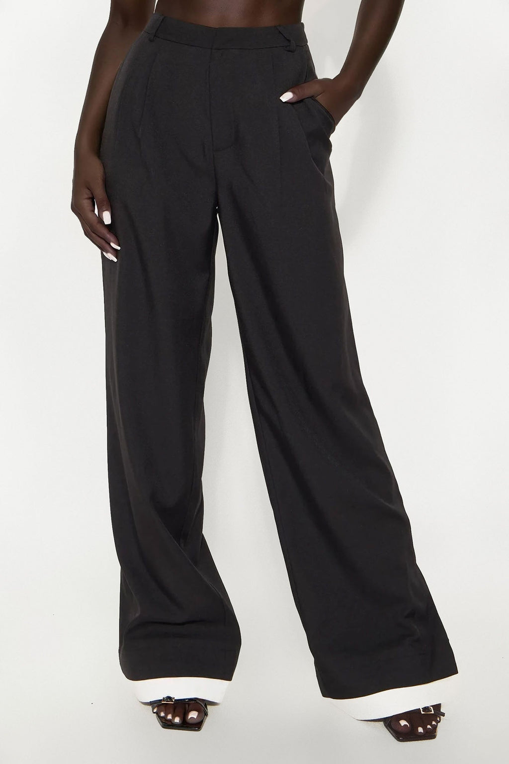 Put In Work High Rise Trouser - Black/White