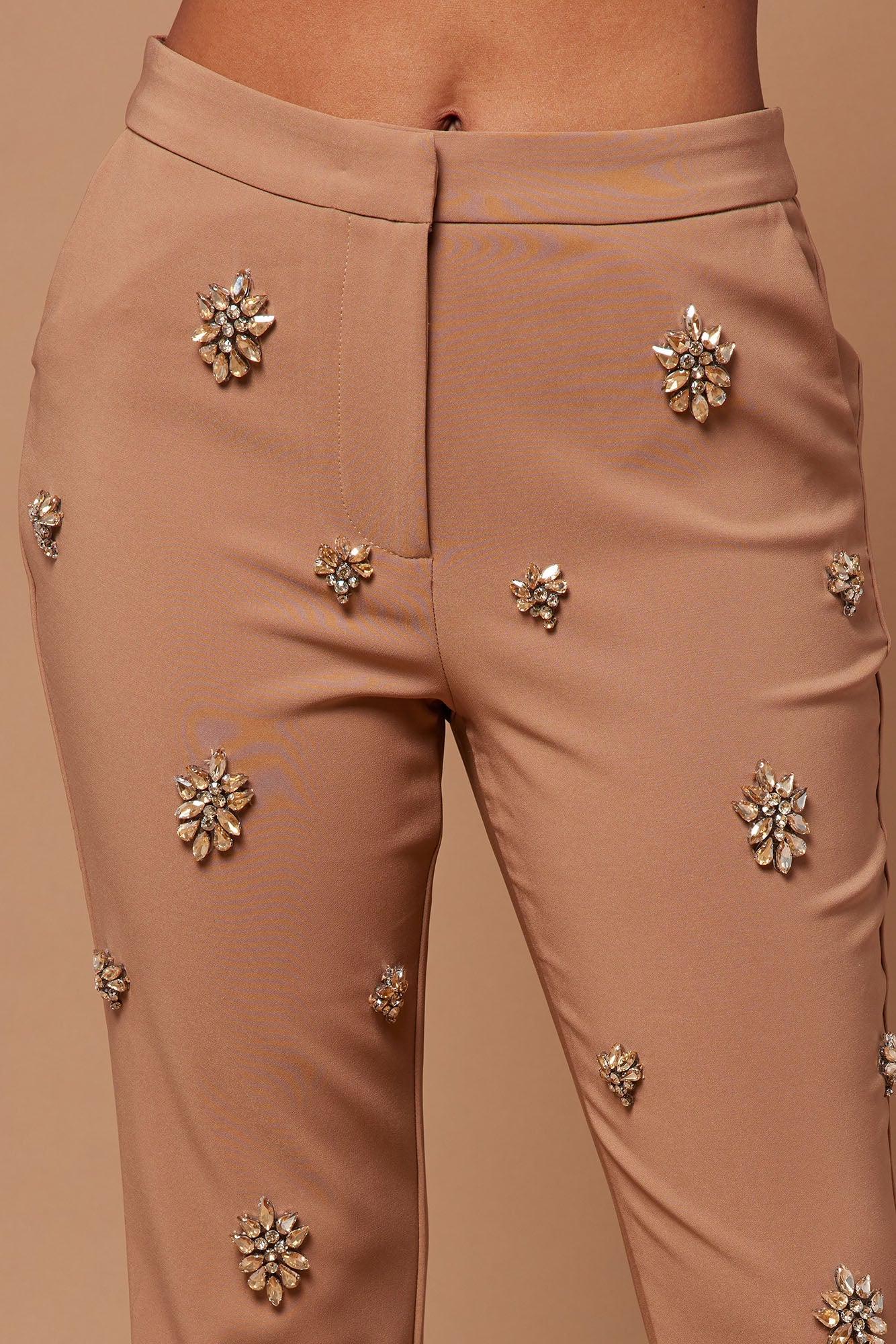 Verona Embellished Pant - Mocha