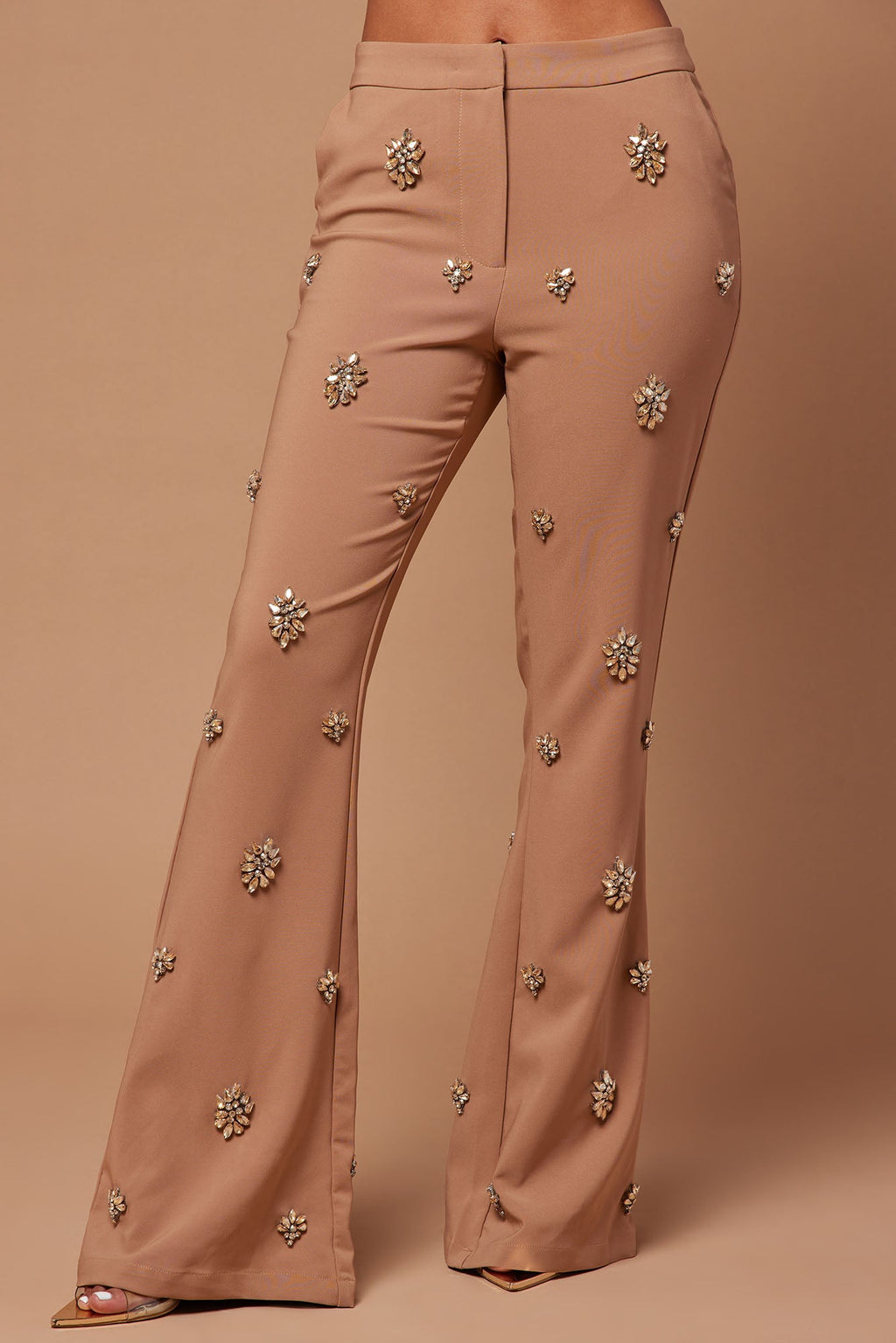 Verona Embellished Pant - Mocha