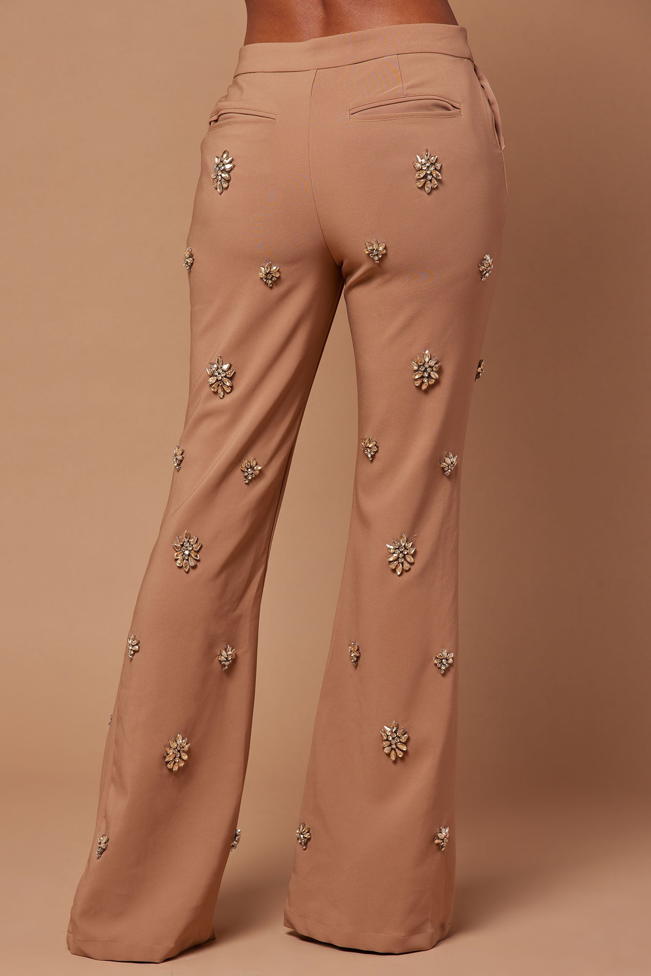 Verona Embellished Pant - Mocha